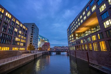 Hamburg, Almanya 'da Depo Bölgesi (Speicherstadt).