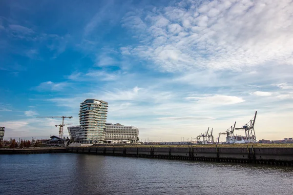 Edificio Grasbrookhafen Hamburgo Alemania — Foto de Stock