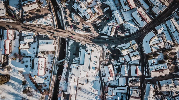 Vista Aérea Casas Invierno Tegernsee Baviera Alemania Fotos De Stock Sin Royalties Gratis