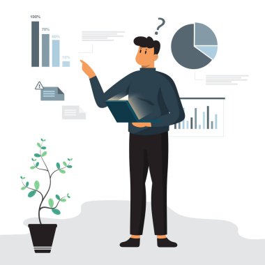 Veri Analizi Konsepti Düz Vektör Tasarımı