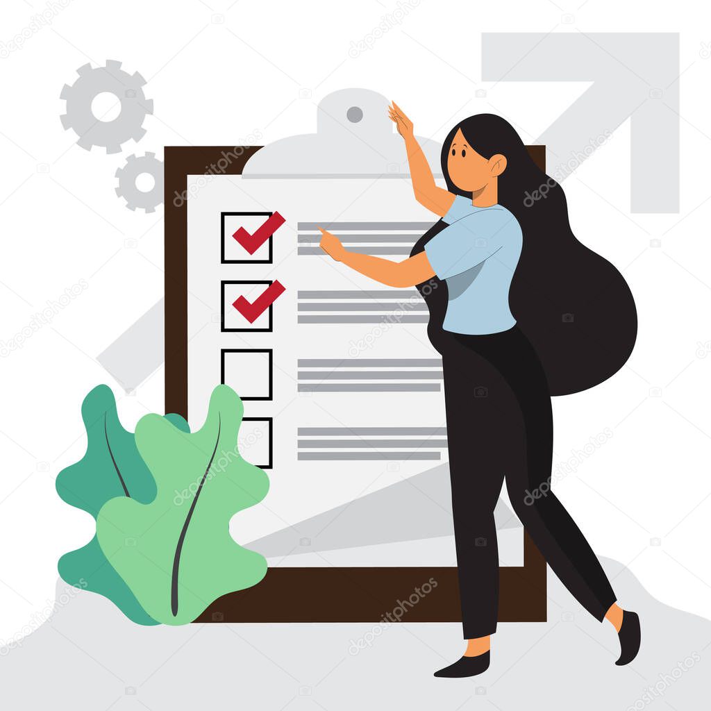 Checklist Concept Flat Vector Design