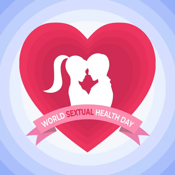 World Sexual Health Day Concept Banner Poster Etc — Stock Vector