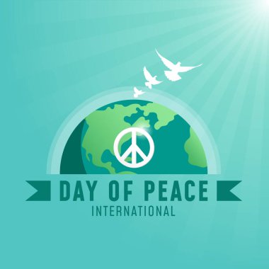 Uluslararası Barış Günü Bayrak, Poster vs. için Sembol Konsepti.