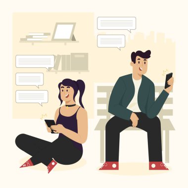 Sancak, poster, web sitesi vs. için dünya çapında sohbet kavramı.