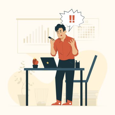 Telefon konseptine bağıran kişi afiş, poster, web sitesi vs..