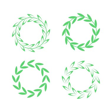 Basit Vektör Yaprak Çelenkleri