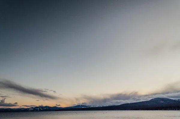 Rolling Clouds Mountains Lake Dawn — Stok Foto