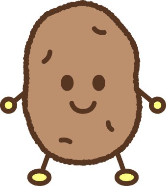 Karakter tarzı yemek ikonu: Patates