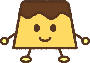 Karakter tarzı yemek resimleme simgesi: Puding