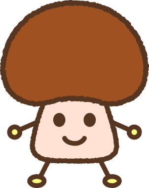 Karakter stili yemek resimleme simgesi: Mantar