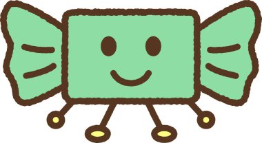 Karakter tarzı yemek resimleme simgesi: Şeker