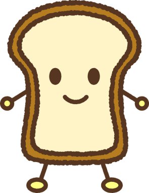 Karakter biçimi yemek resimleme simgesi: Ekmek
