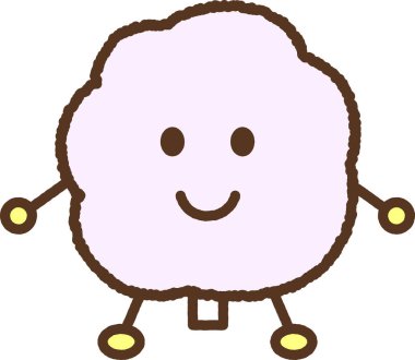 Karakter tarzı gıda ikonu: Pamuk şeker