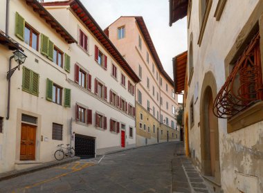 Florence. Eski bir ortaçağ Caddesi.
