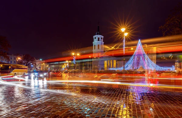 Vilnius. Julgran. — Stockfoto