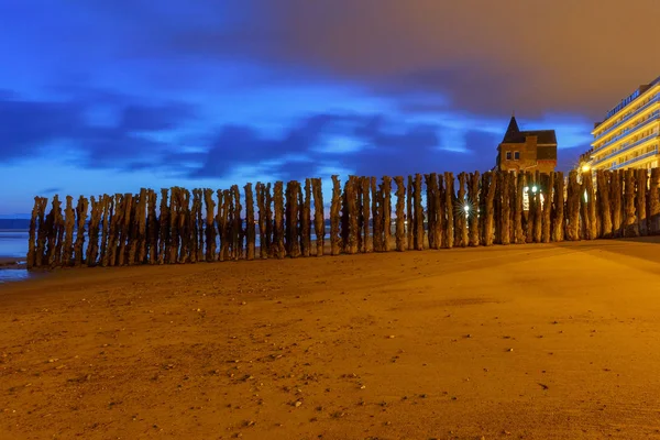Світанку Можна Побачити Мальовничий Краєвид Піщаного Пляжу Дерев Яну Воду — стокове фото