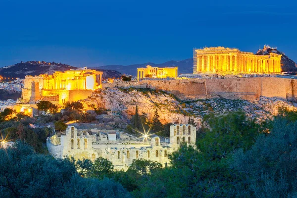 Athene. Het Parthenon op de Akropolis. — Stockfoto