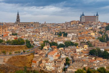 Doğal görünümünden Toledo yüksekliği. İspanya. Castilla la Mancha.