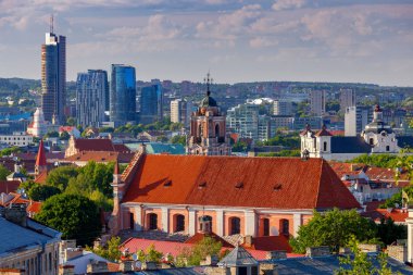 Vilnius. Şehrin havadan görünümü.