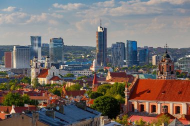 Vilnius. Şehrin havadan görünümü.
