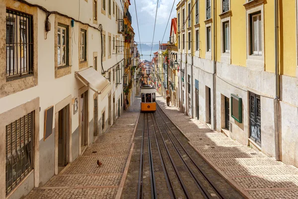 Antiguo Tranvía Histórico Calle Lisboa Portugal — Foto de Stock