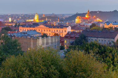 Vilnius. Şehrin havadan görünümü.