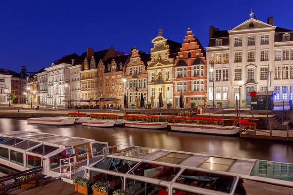 Gent. Staden vallen vid solnedgången. — Stockfoto