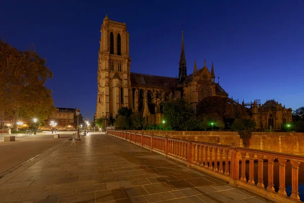 Paris. der Bau der Kathedrale Notre Dame. — Stockfoto