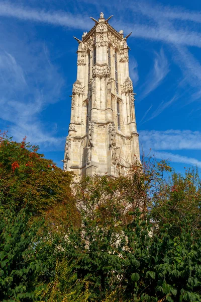 Párizs. Szent Jacques tornya. — Stock Fotó