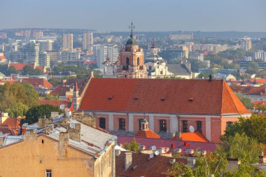 Vilnius. Şehrin havadan görünümü.