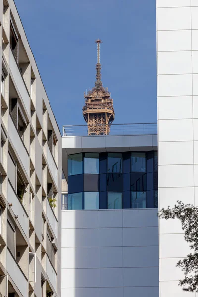 Utsikt Över Eiffeltornet Solig Dag Paris Frankrike — Stockfoto