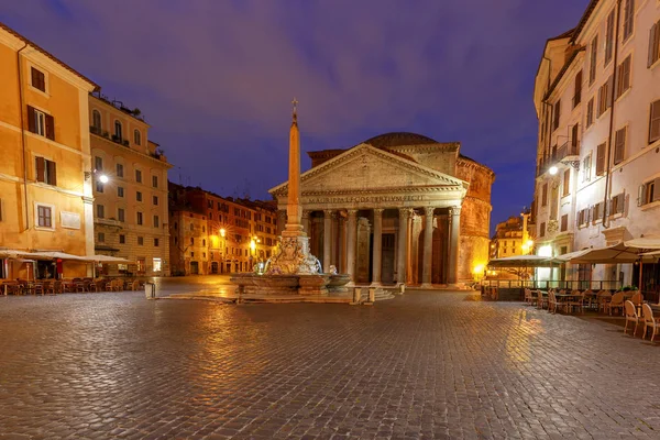 Veduta Del Pantheon Mattina Presto Roma Italia — Foto Stock