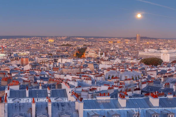 Vacker Utsikt Över Staden Gryningen Från Montmartre Kullen Paris Frankrike — Stockfoto