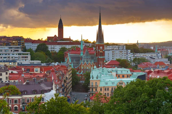 Göteborg. Widok z lotu ptaka na miasto. — Zdjęcie stockowe