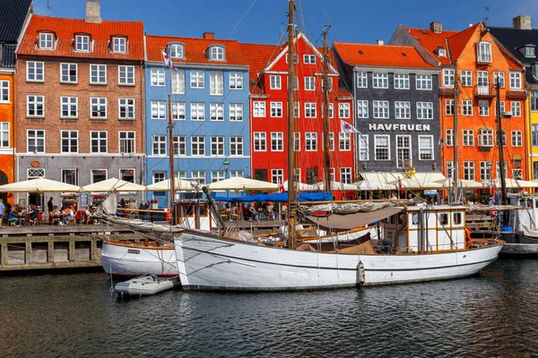 Копенгаген. Канал Nyhavn . — стоковое фото