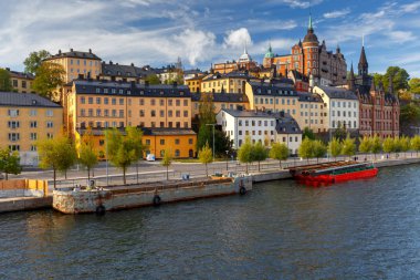 Stockholm. Rıhtımdaki evler.