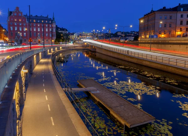 Stockholm. Stadsbanken vid soluppgången. — Stockfoto