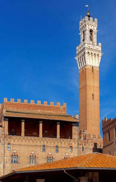 Siena. Vista del casco antiguo de la ciudad . — Foto de Stock