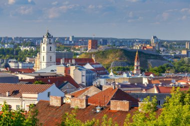 Vilnius. Şehrin havadan görünümü.