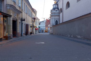 Vilnius. Eski kent kapısı şafak.