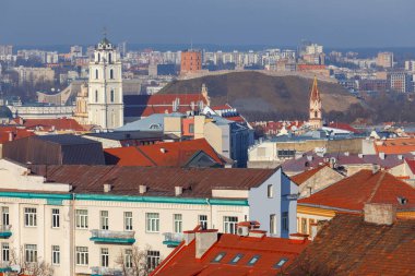 Vilnius. Şehrin havadan görünümü.