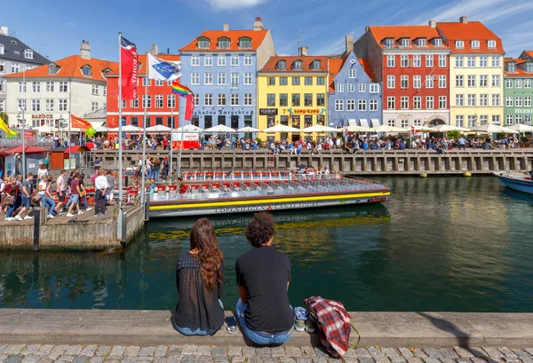 Копенгаген. Канал Nyhavn . — стоковое фото