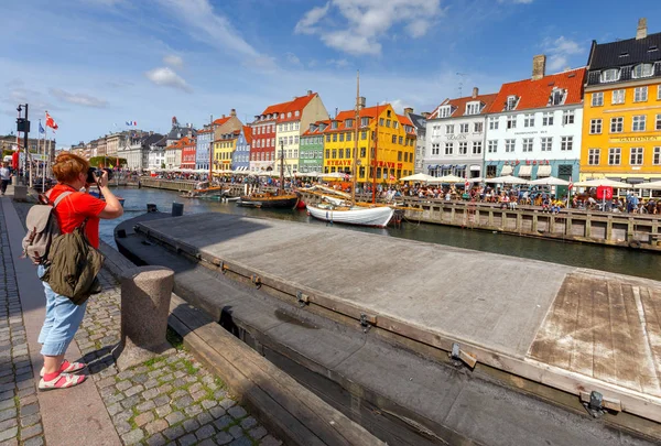 Копенгаген. Канал Nyhavn . — стоковое фото