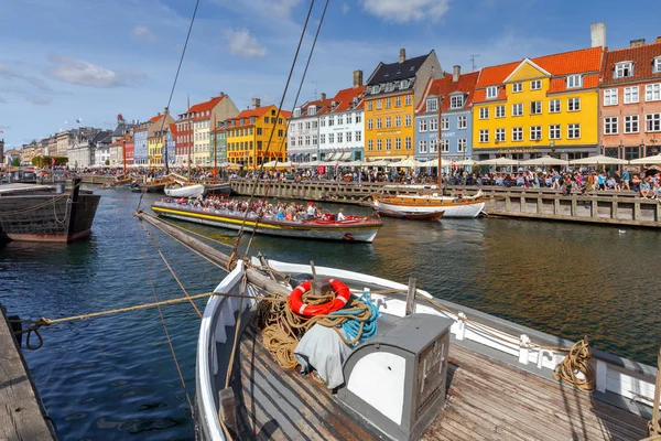 Копенгаген. Канал Nyhavn . — стоковое фото