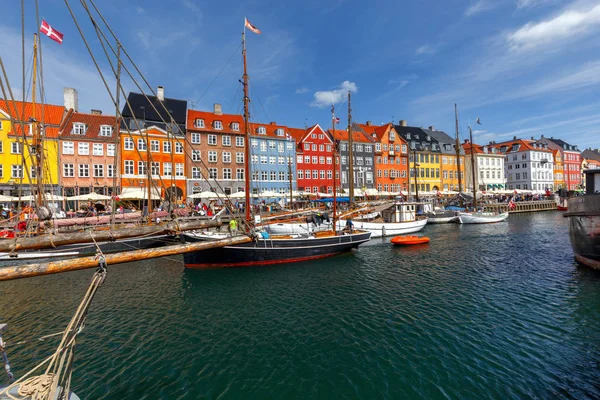 Kodaň. Kanál Nyhavn. — Stock fotografie