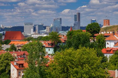 Vilnius. Şehrin havadan görünümü.