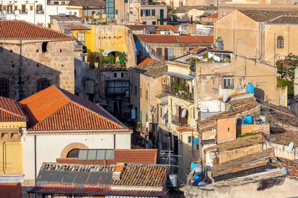 Palermo. Vista aérea de la ciudad temprano en la mañana . — Foto de Stock