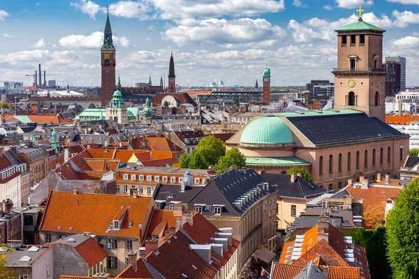 Copenhaga. Vista aérea da cidade. — Fotografia de Stock