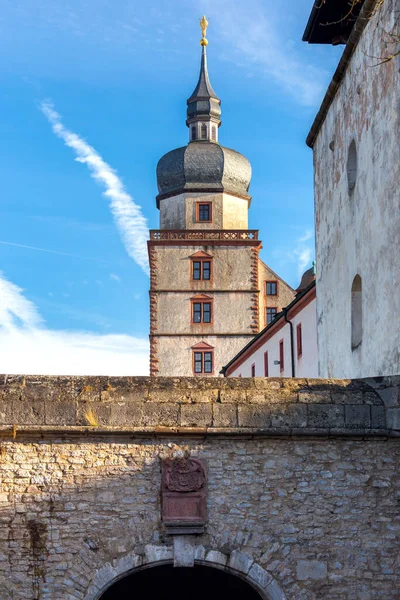 Wurzburg. View of Fort Marienburg on a hill. — Stock Photo, Image
