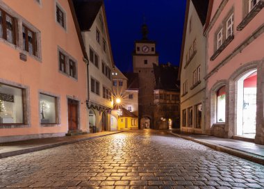 Rothenburg ob der Tauber. Eski ünlü ortaçağ şehri.
